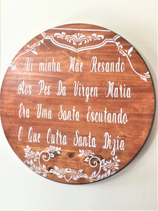 Wall Art Décor-  Wall Hangings- Wood Sign  In Portuguese-English 18"