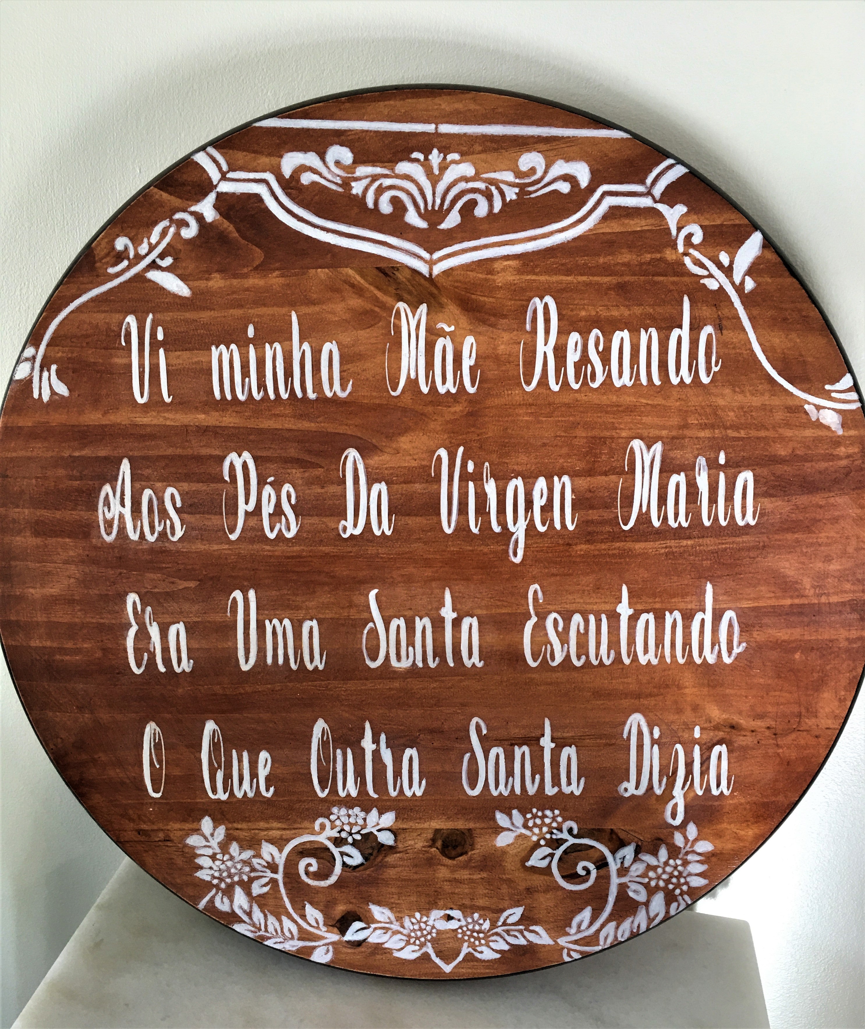Wall Art Décor-  Wall Hangings- Wood Sign  In Portuguese-English 18"