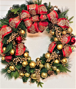 Festive Luxury Christmas Wreath 30"