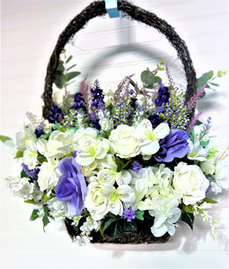Spring/Summer flower basket, 22"LX7" depth