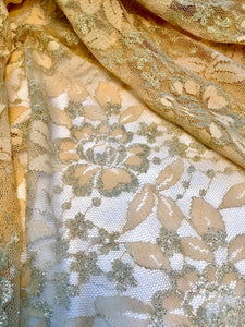 Scarf, Lace Wrap Peach color Scarf, 70" L x 30 " W
