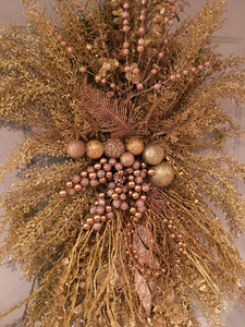 Gold Berry Swag Wreath 35" x 15"