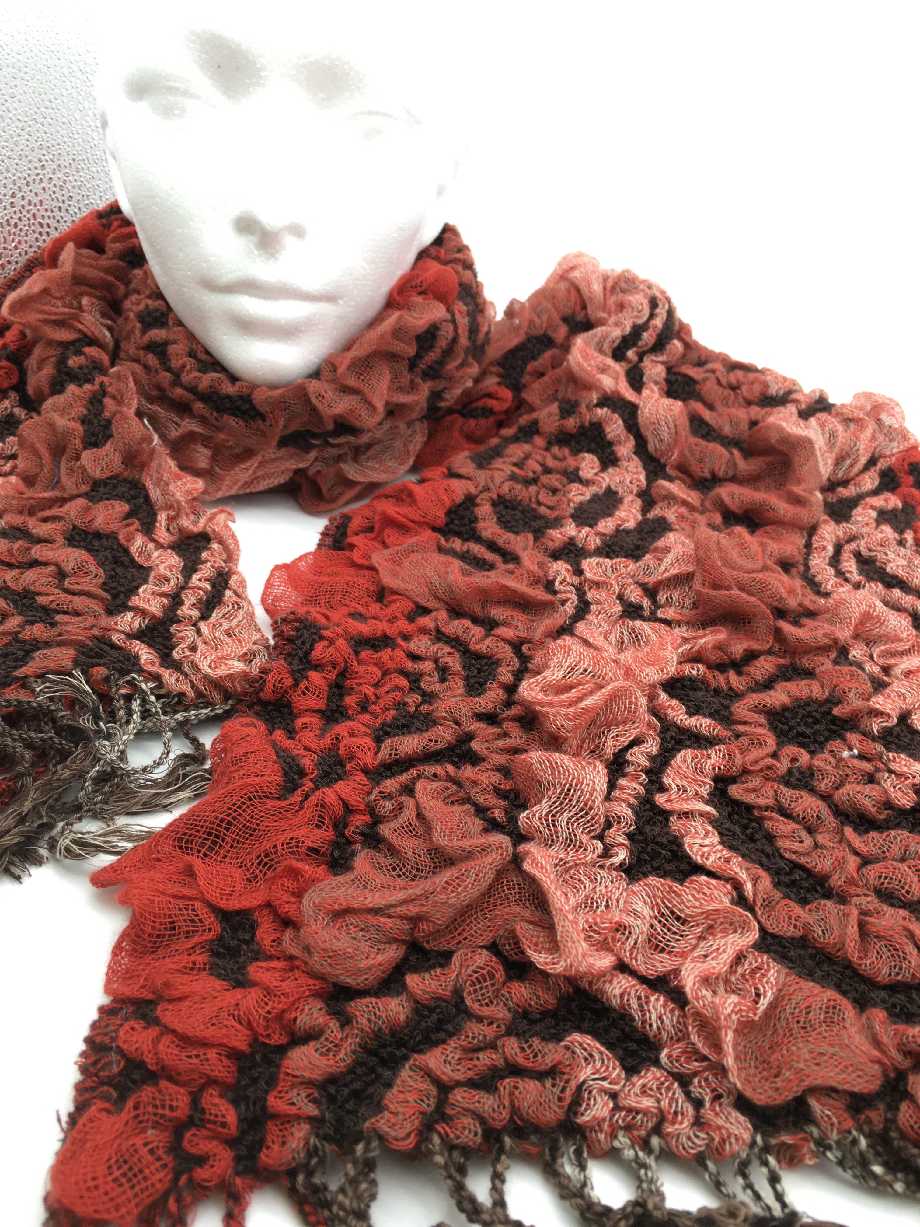 Crinkle Multi Color Long Scarf 64 x 11" Multi Color- Select your color