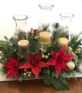 Large Holiday Centerpiece 24" L x 15" W X 8" H