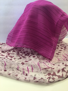 Women's 100% Polyester Chiffon Scarf, Fashionable, Floral 60 x 18 Inches
