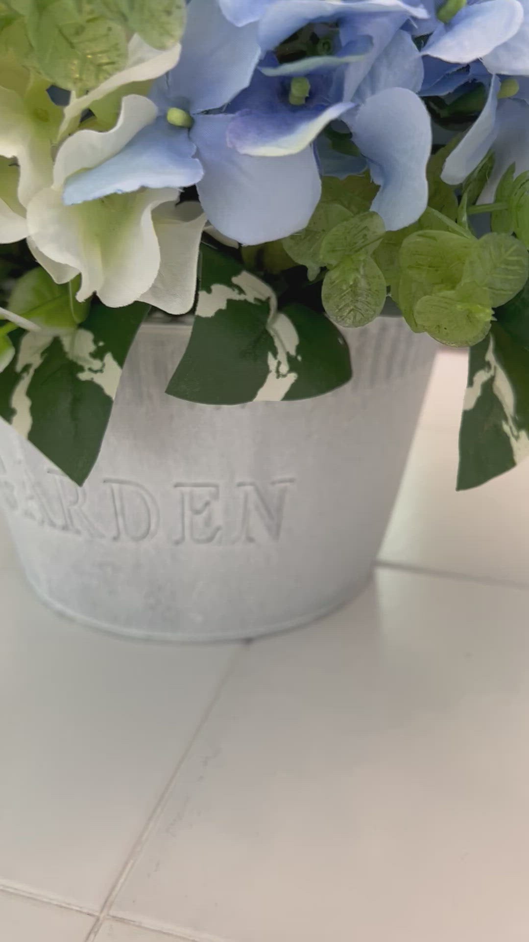 Garden Hydrangea Flower Arrangement 16" diameter