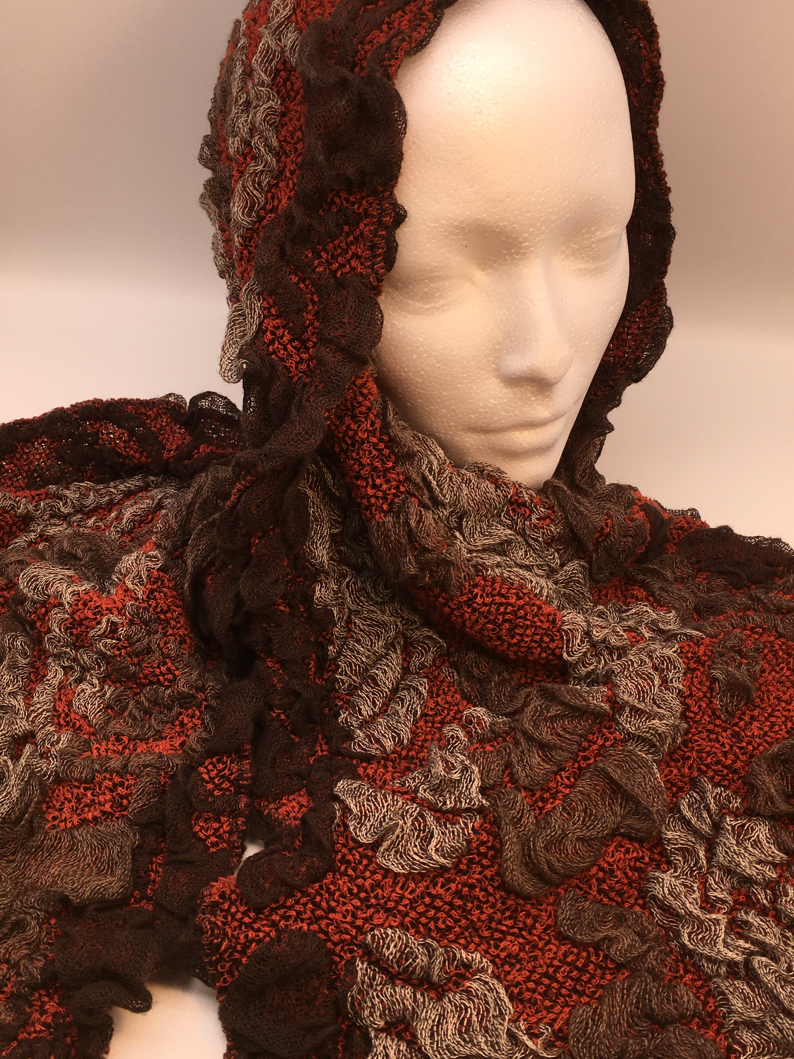 Crinkle Multi Color Long Scarf 64 x 11" Multi Color- Select your color