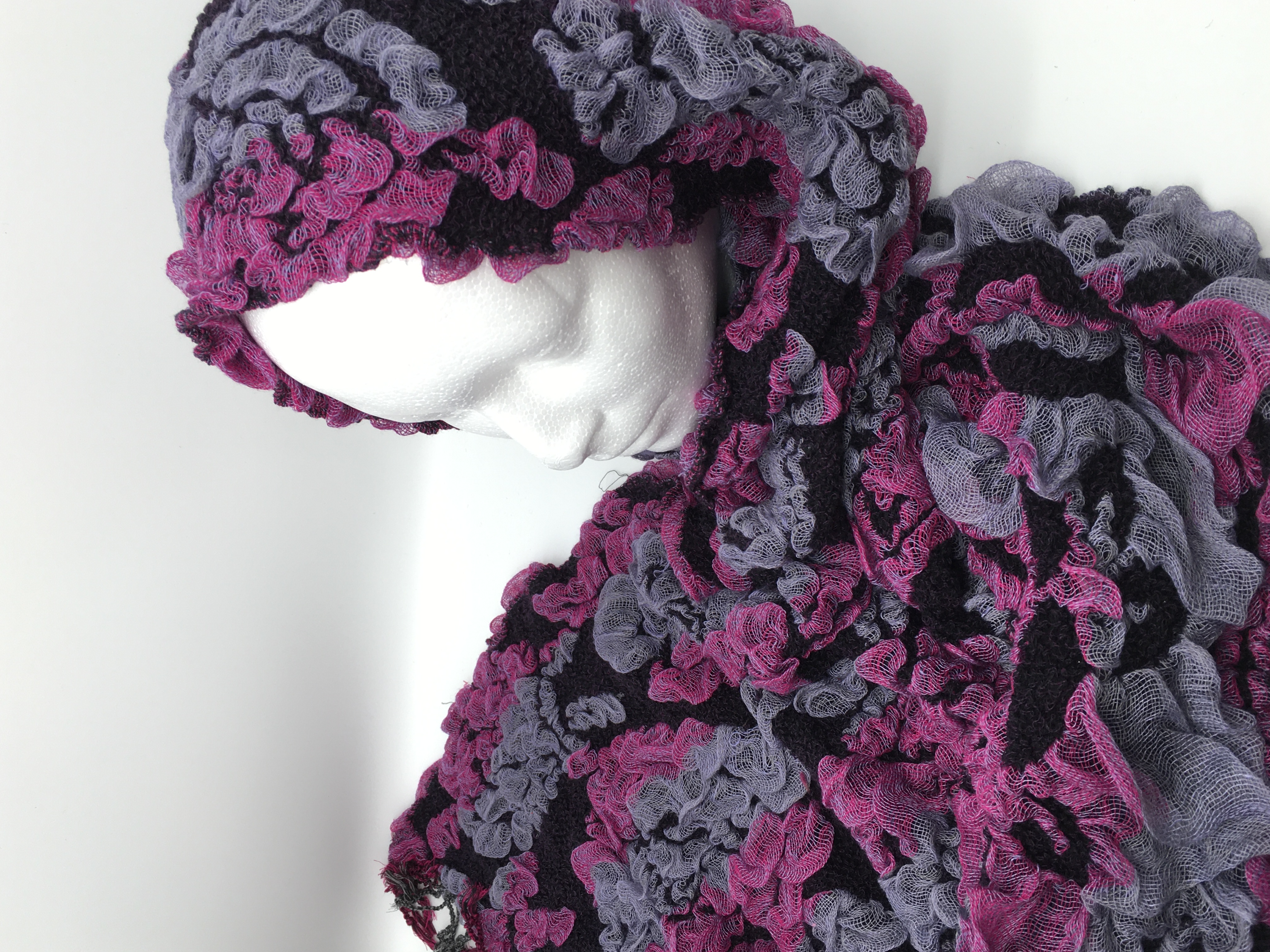 Crinkle Multi Color Long Scarf 64 x 11" Multi Color- Select your color